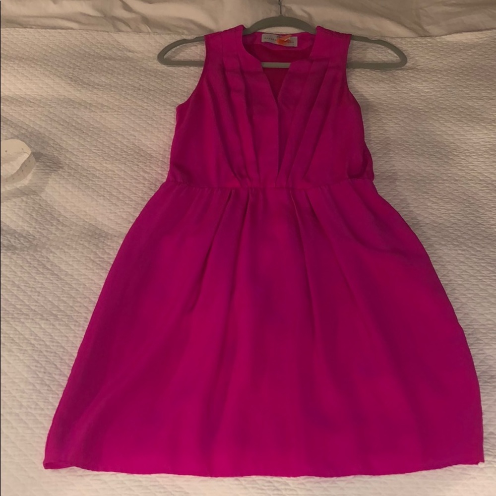 Amanda Uprichard Hot Pink Silk Dress